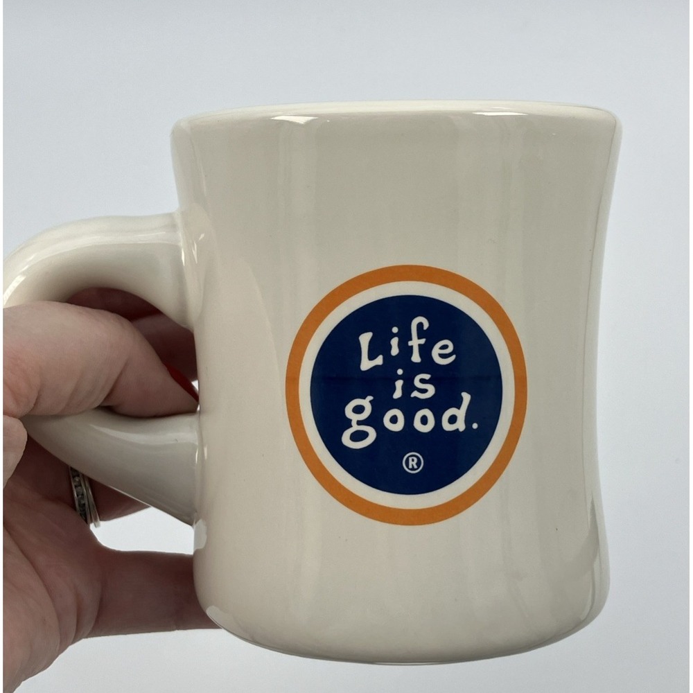 Life is Good Coffee Mug Diner Style Heavy Classic Cup Logo "Do what you like" - Picture 1 of 10